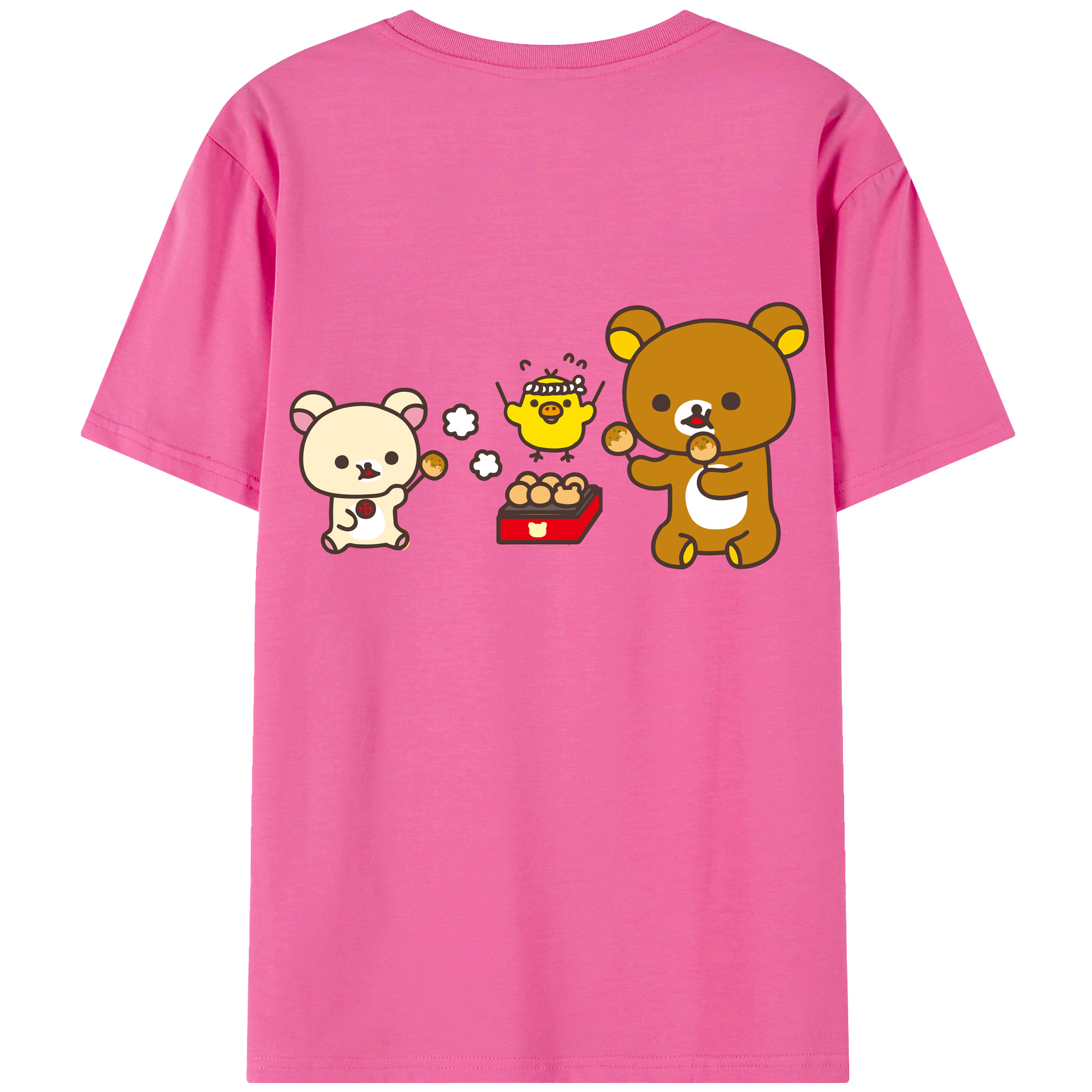 （画像用） リラックマ リラックマ キイロイトリ Rilakkuma Korilakkuma Kiiroitori レディース半袖Tシャツ(バックプリント)